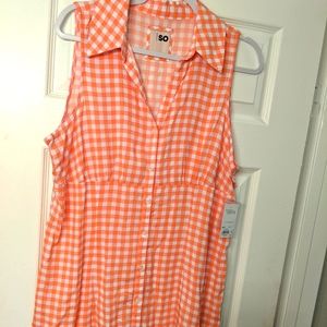 SO XXL multi color dress orange, white and pink